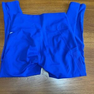 Athletic- Blue Fabletics XS Power Hold Leggings EUC